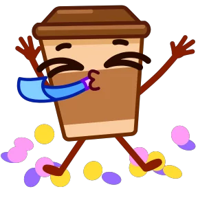 Стаканчик Кофе — стикер для MAX