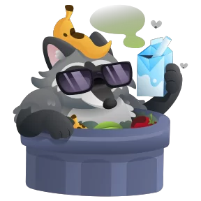 Енот — стикер для MAX