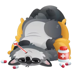 Енот — стикер для MAX