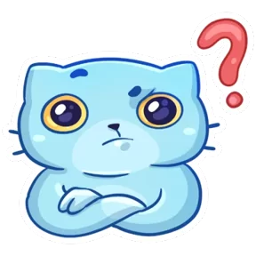 Кот-привидение — стикер для MAX