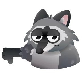 Енот — стикер для MAX