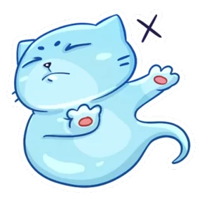 Кот-привидение — стикер для MAX