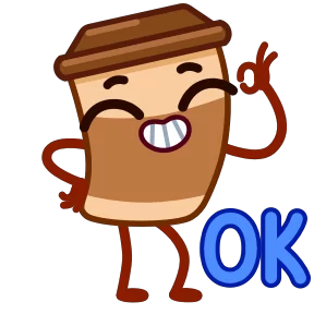 Стаканчик Кофе — стикер для MAX