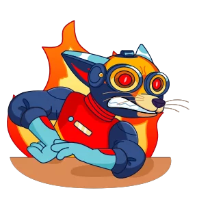 КиберЛис — стикер для MAX