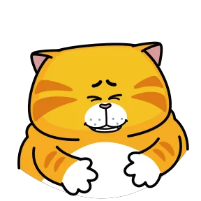 Рыжий кот — стикер для MAX