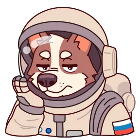 Белка и Стрелка — стикер для MAX