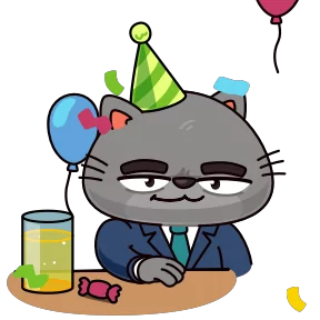 Бизнес-кот — стикер для MAX
