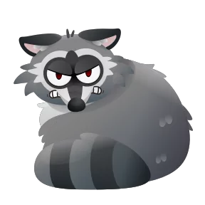 Енот — стикер для MAX