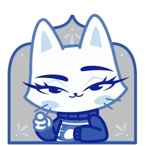 Кошечка Гжель — стикер для MAX