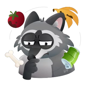 Енот — стикер для MAX