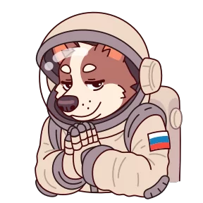 Белка и Стрелка — стикер для MAX