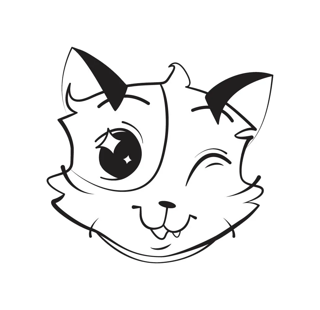 Белый Цифровой Кот