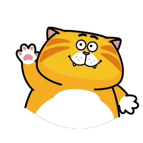 Рыжий кот — стикер для MAX