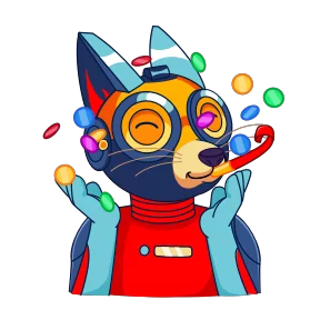 КиберЛис — стикер для MAX