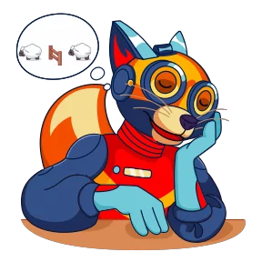 КиберЛис — стикер для MAX