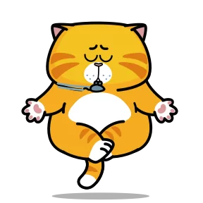 Рыжий кот — стикер для MAX
