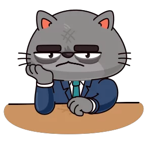 Бизнес-кот — стикер для MAX