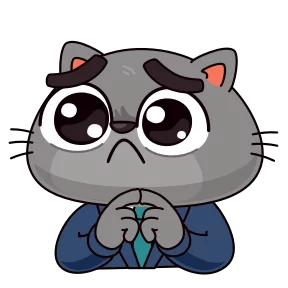 Бизнес-кот — стикер для MAX