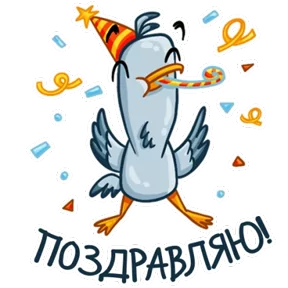 Чайка — стикер для MAX