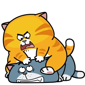 Рыжий кот — стикер для MAX