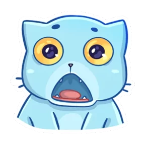 Кот-привидение — стикер для MAX