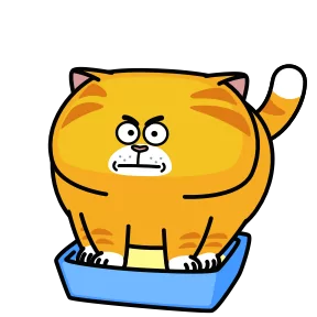 Рыжий кот — стикер для MAX