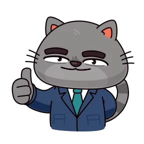 Бизнес-кот — стикер для MAX