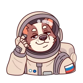 Белка и Стрелка — стикер для MAX