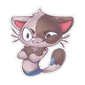 Плюшевый котик — стикер для MAX