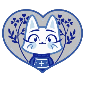 Кошечка Гжель — стикер для MAX
