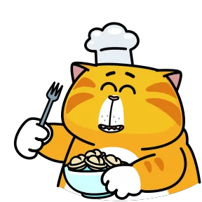Рыжий кот — стикер для MAX