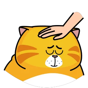 Рыжий кот — стикер для MAX