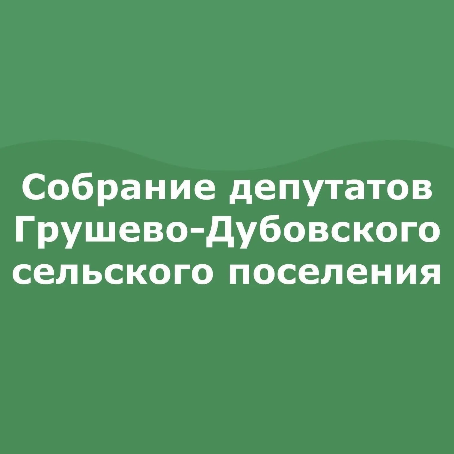 Собрание депутатов Грушево-Дубовского сельского поселения