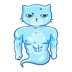 Кот-привидение — стикер для MAX