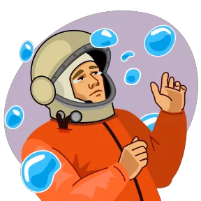 Космонавт Юра — стикер для MAX
