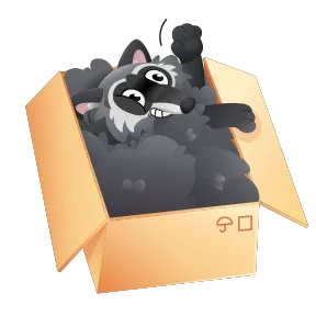 Енот — стикер для MAX