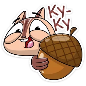 Бурундук и белка — стикер для MAX