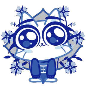 Кошечка Гжель — стикер для MAX