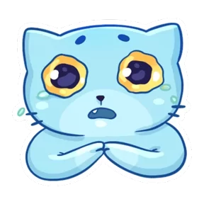 Кот-привидение — стикер для MAX