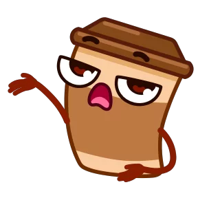 Стаканчик Кофе — стикер для MAX