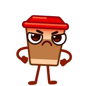 Стаканчик Кофе — стикер для MAX