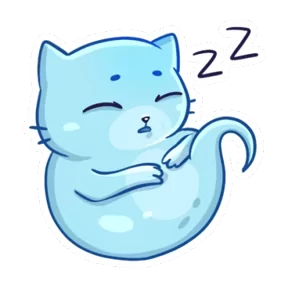 Кот-привидение — стикер для MAX
