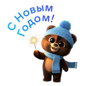 Мишка — стикер для MAX