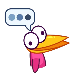 Птичка — стикер для MAX