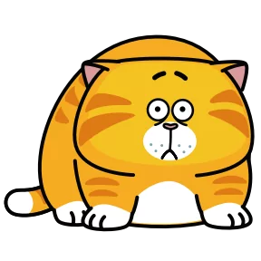 Рыжий кот — стикер для MAX
