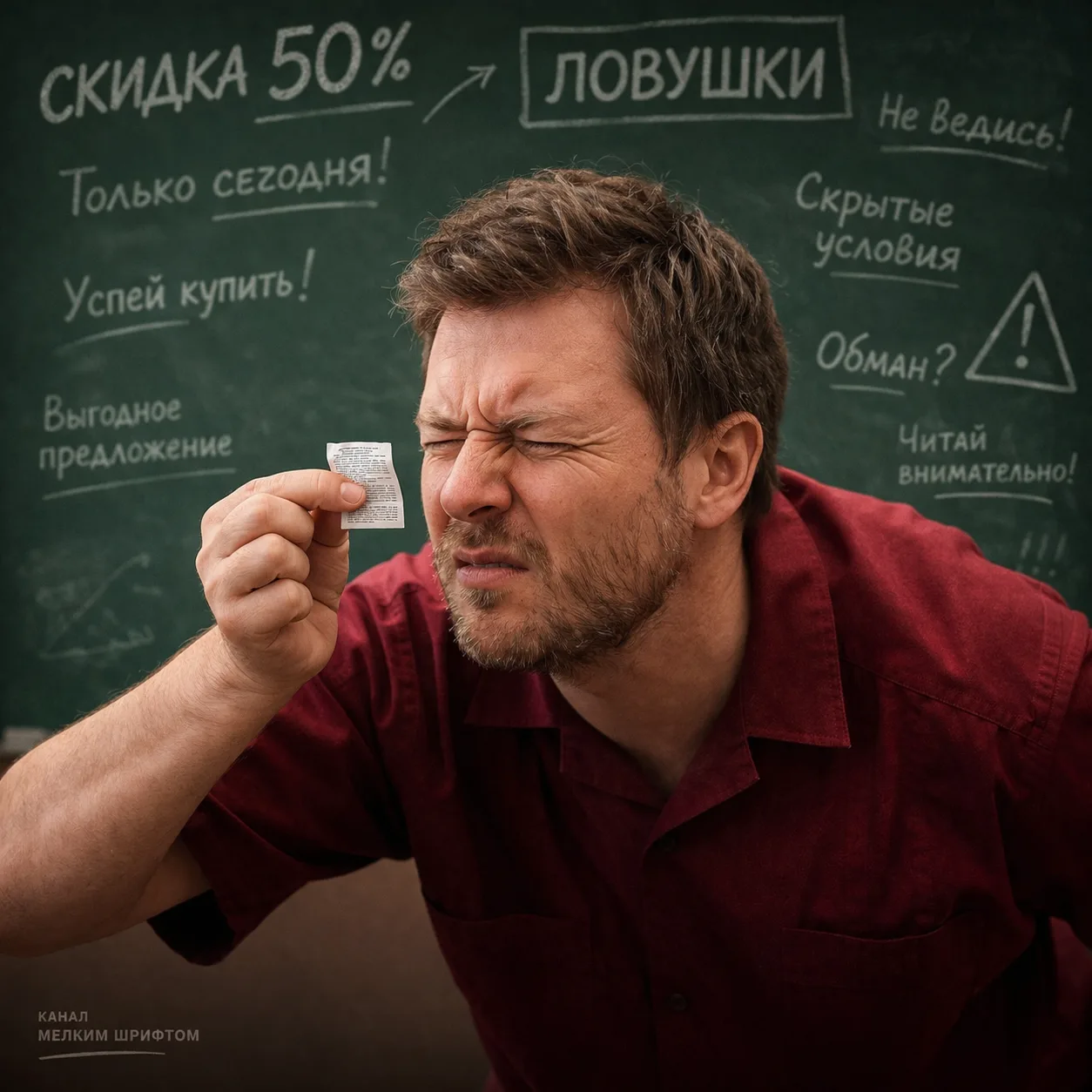 Аватар канала Мелким шрифтом  | Товары, сервисы, уловки
