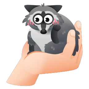 Енот — стикер для MAX