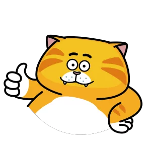 Рыжий кот — стикер для MAX