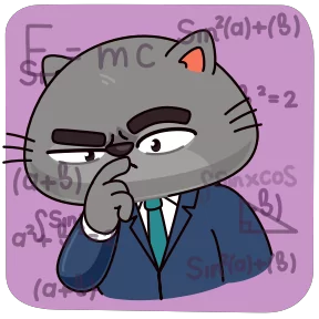 Бизнес-кот — стикер для MAX