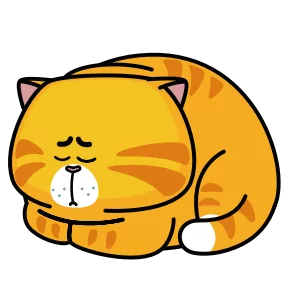 Рыжий кот — стикер для MAX